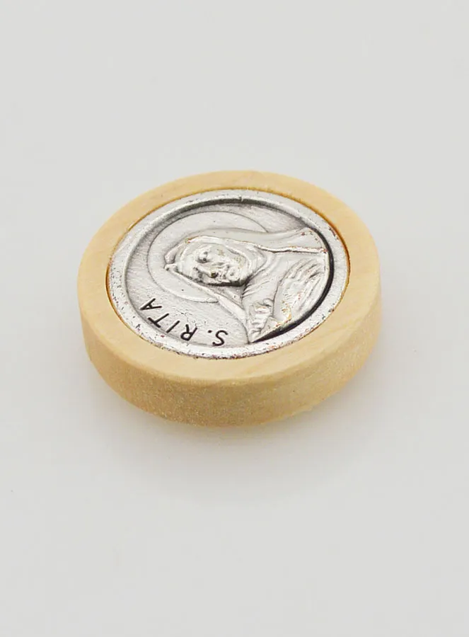 Auto Badge Magneet Heilige Rita - 22mm (pic 3)
