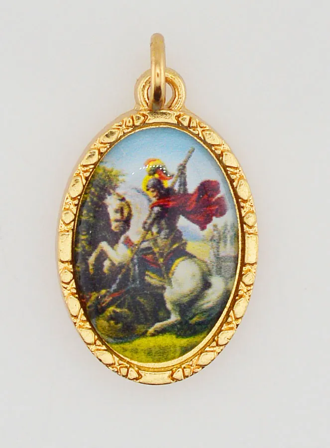 Medaillon met Gedraaide Rand 25mm - Sint-Joris (pic 1)