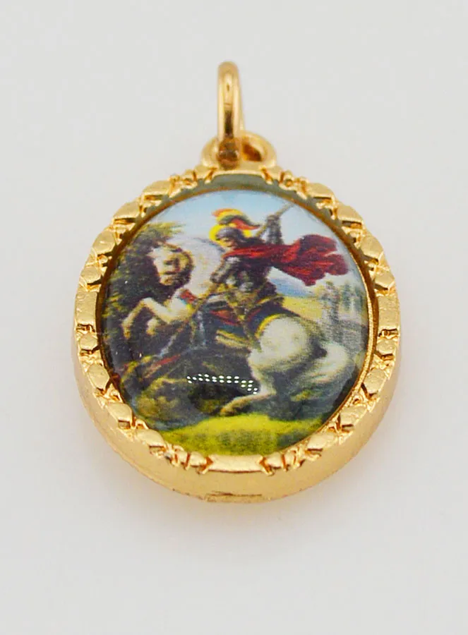 Medaillon met Gedraaide Rand 25mm - Sint-Joris (pic 2)