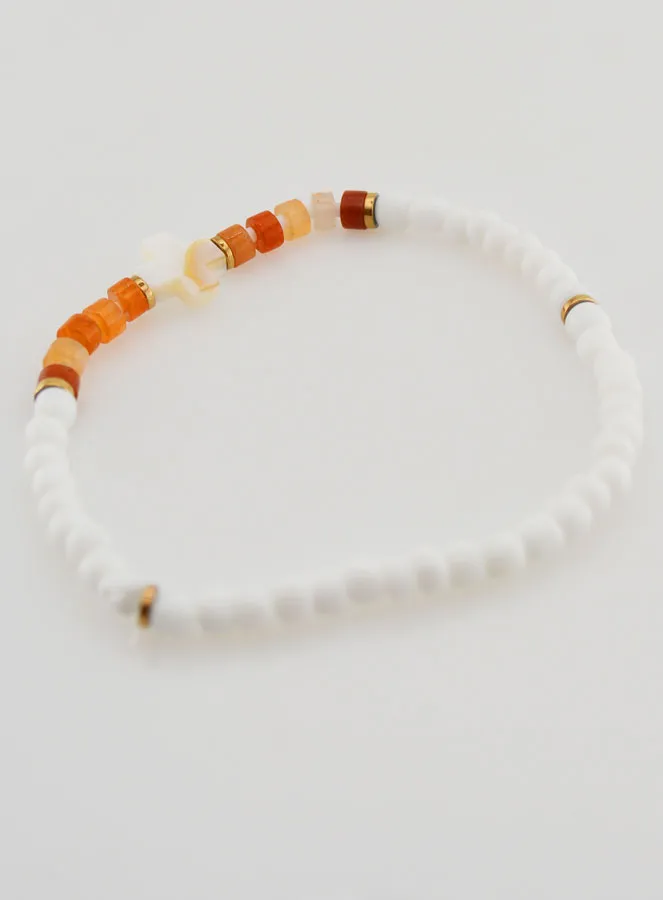 Religieuze Armband van Steen en Parelmoer - Bruin (pic 4)