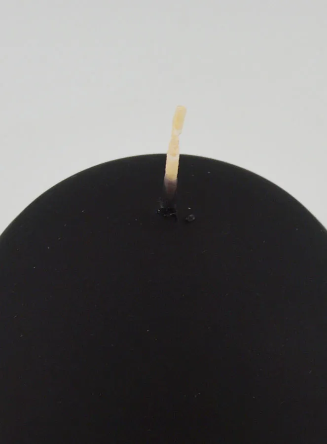 Kaars Kerstbal 8cm - Fluweel Zwart (pic 4)