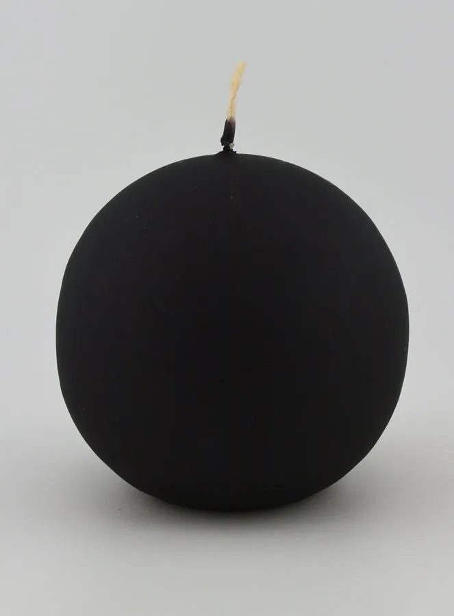 Decoratieve Bolkaars 8cm - Mat Zwart (pic 1)
