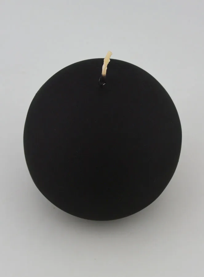 Decoratieve Bolkaars 8cm - Mat Zwart (pic 2)