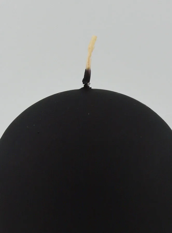 Decoratieve Bolkaars 8cm - Mat Zwart (pic 3)