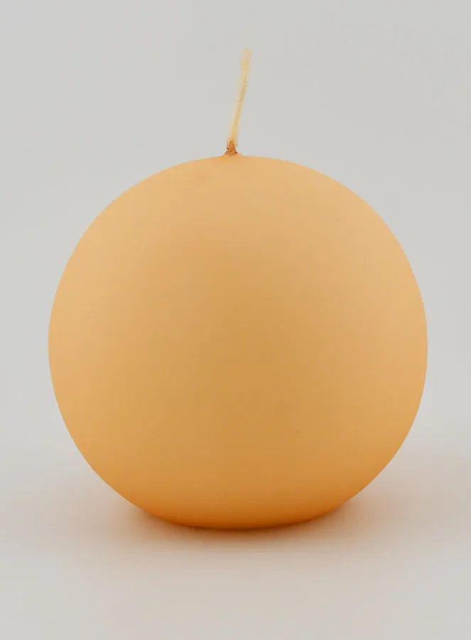 Kerstbal Kaars 8 cm - Crème Fluweel (pic 1)