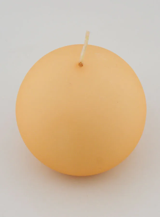 Kerstbal Kaars 8 cm - Crème Fluweel (pic 2)