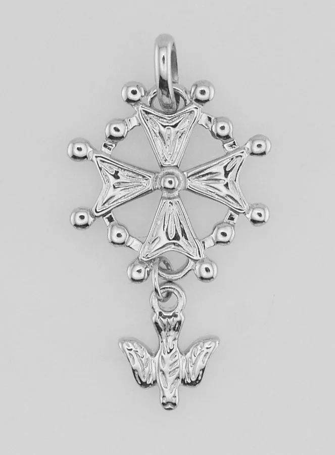 Hanger Hugenotenkruis Heilige Geest - Zilver (pic 1)