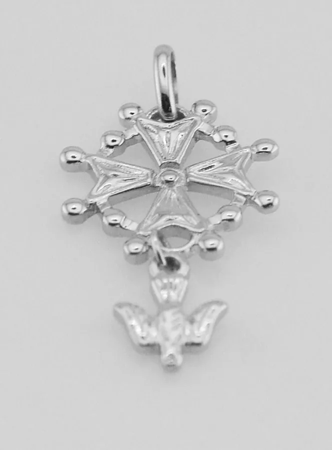 Hanger Hugenotenkruis Heilige Geest - Zilver (pic 2)