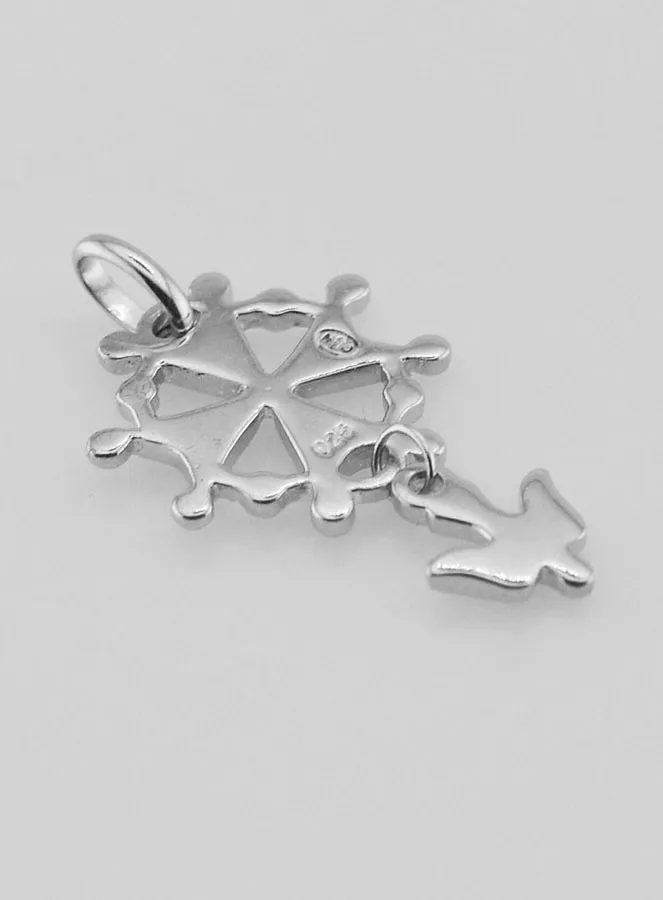 Hanger Hugenotenkruis Heilige Geest - Zilver (pic 4)