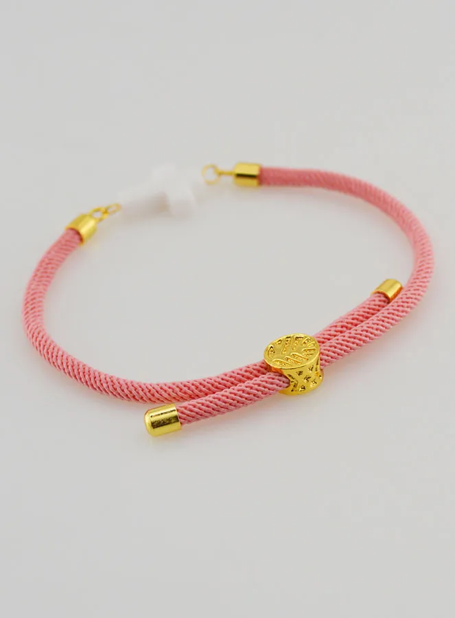 Religieuze Armband met Kruis - Roze (pic 4)