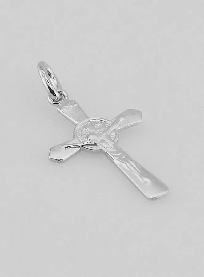 Zilveren Hanger Kruis van Sint Benedictus - 22mm (pic 3)
