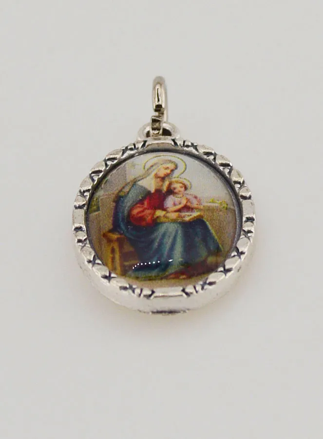 Medaillon met Gedraaide Rand 25mm - Heilige Anna (pic 2)