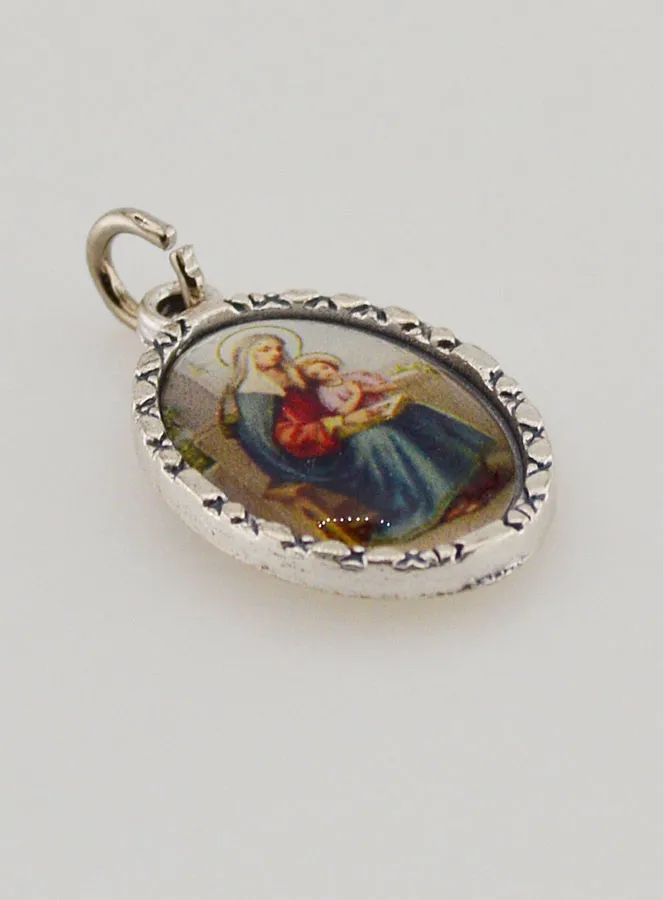 Medaillon met Gedraaide Rand 25mm - Heilige Anna (pic 3)
