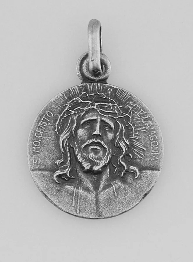 Zilveren Hanger met het Heilige Gelaat van Christus - 17mm (pic 1)