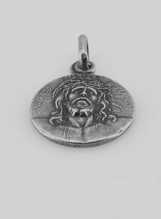 Zilveren Hanger met het Heilige Gelaat van Christus - 17mm (pic 2)