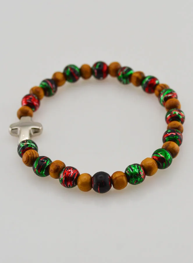 Armband Kind met Kruisje - Zwart (pic 2)