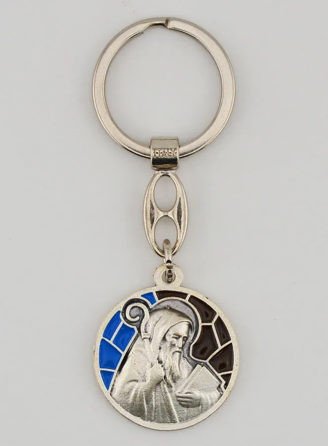 Sleutelhanger met Emaille Sint Benedictus (pic 1)