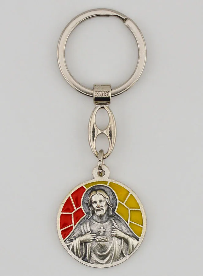 Sleutelhanger met Emaille Heilig Hart van Jezus (pic 1)