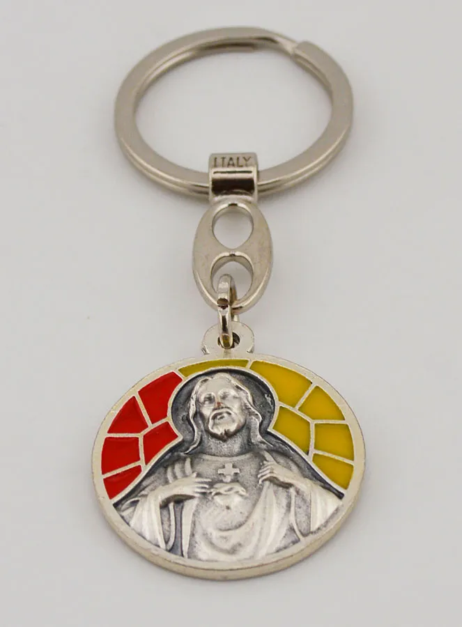 Sleutelhanger met Emaille Heilig Hart van Jezus (pic 2)