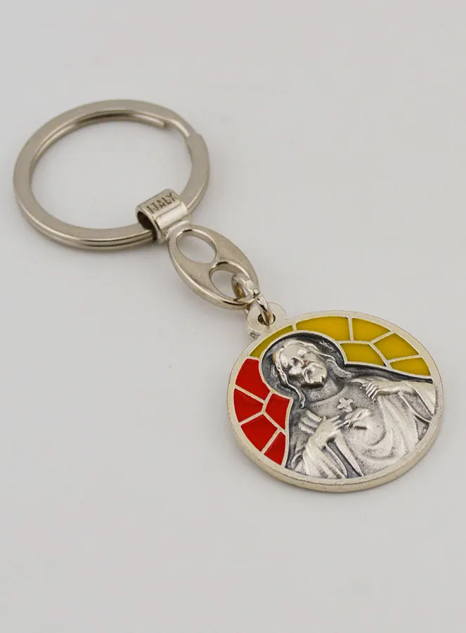 Sleutelhanger met Emaille Heilig Hart van Jezus (pic 3)
