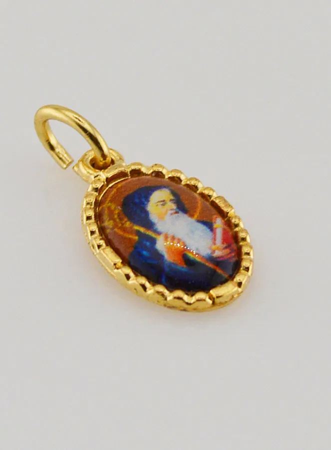 Medaillon met Gedraaide Rand 15mm – Heilige Benedictus (pic 3)