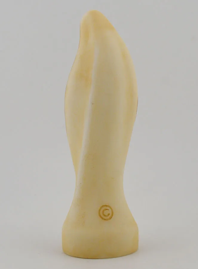 Beeld van de Maagd Maria met Kind van Beschilderd Albast - 12cm (pic 4)