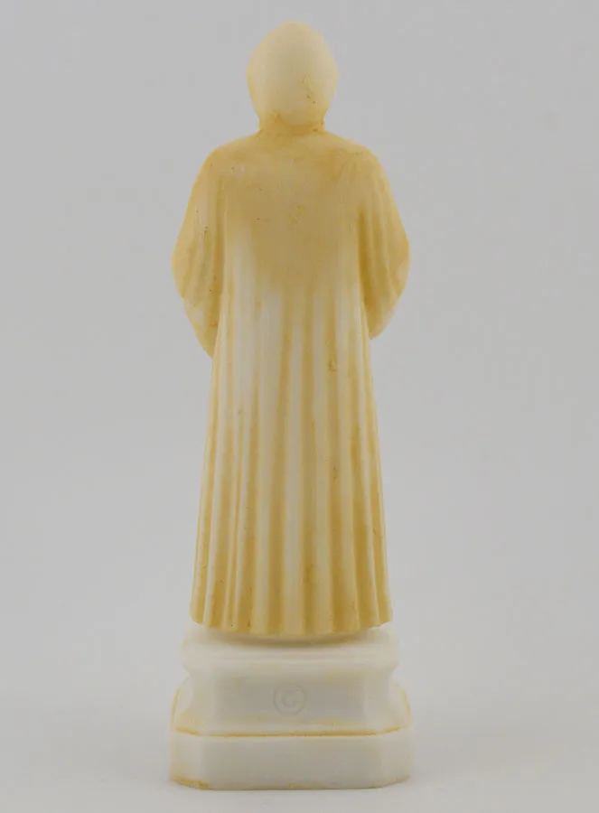 Beschilderd Albasten Beeldje van Sint Charbel - 12cm (pic 4)