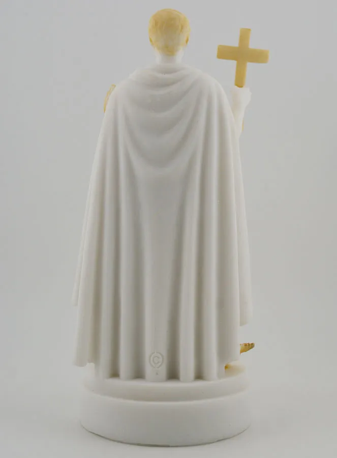 Beeld van Sint Expeditus van Beschilderd Albast - 19cm (pic 4)