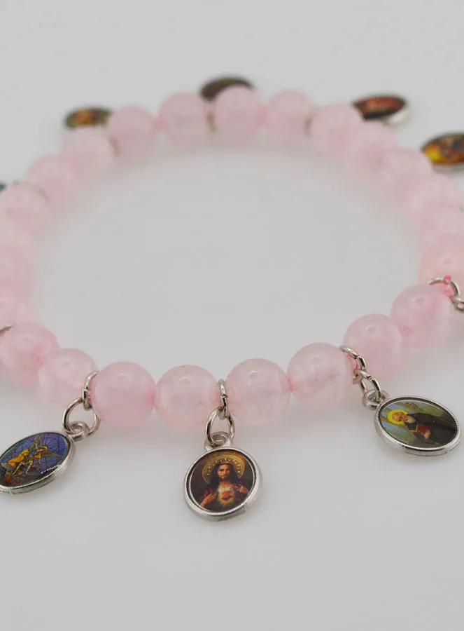 Armband van de 12 Heiligen - Roze Stenen (pic 2)