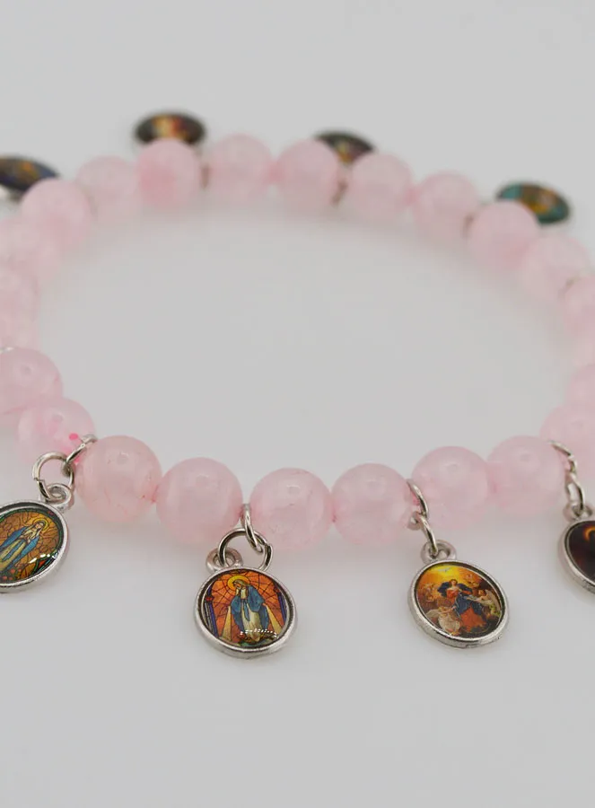 Armband van de 12 Heiligen - Roze Stenen (pic 3)