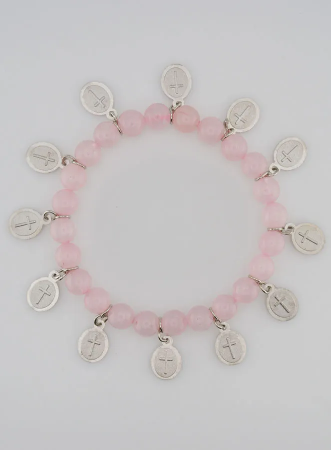 Armband van de 12 Heiligen - Roze Stenen (pic 4)