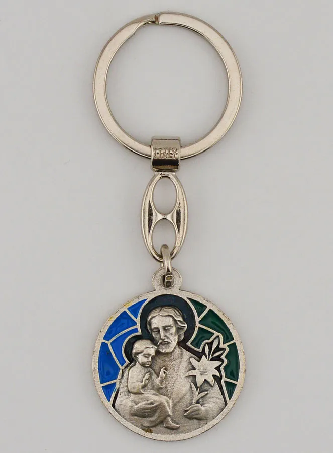 Sleutelhanger met Emaille Sint Jozef (pic 1)