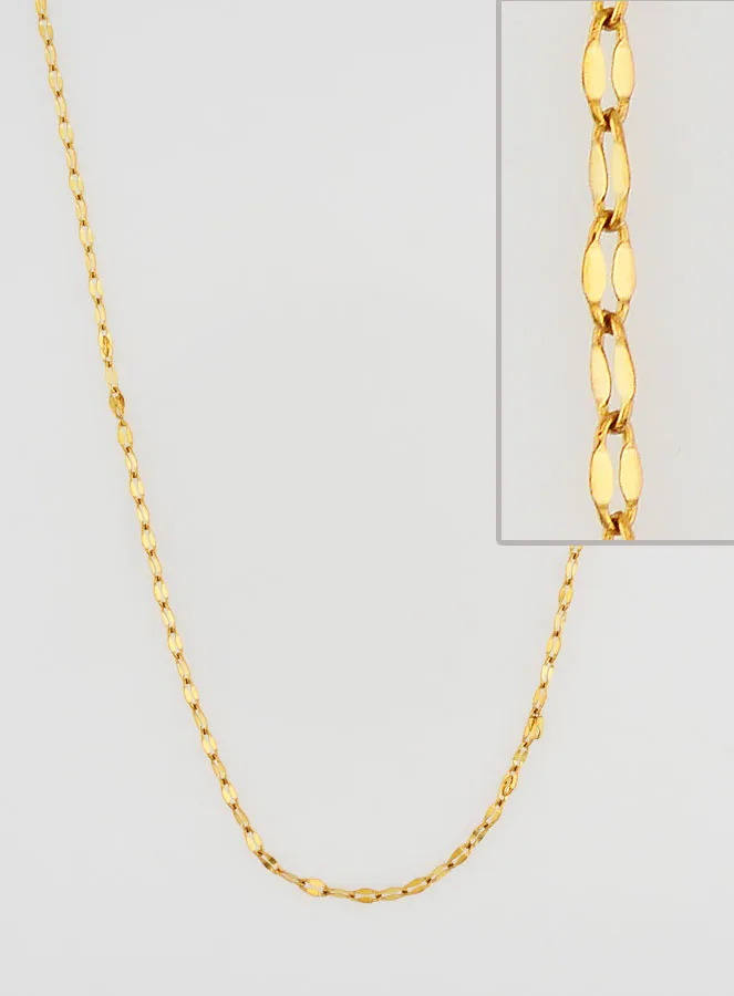 Goudkleurige Ketting met Sequin Fantasie Schakel - 60cm (pic 1)