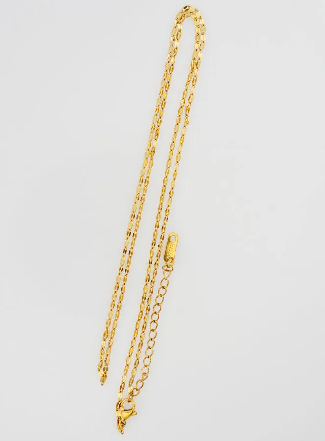 Goudkleurige Ketting met Sequin Fantasie Schakel - 60cm (pic 3)