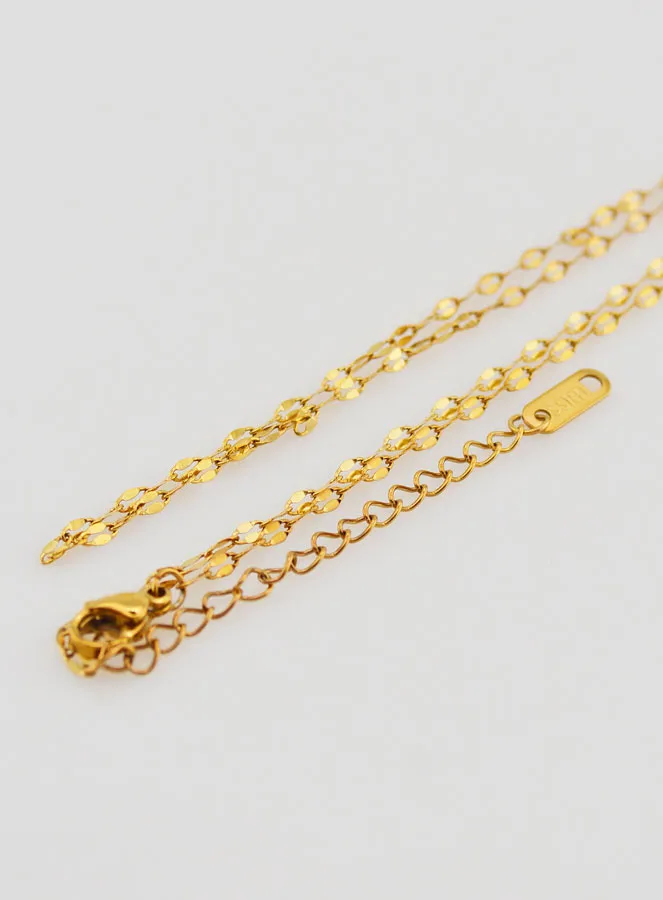 Goudkleurige Ketting met Sequin Fantasie Schakel - 60cm (pic 4)