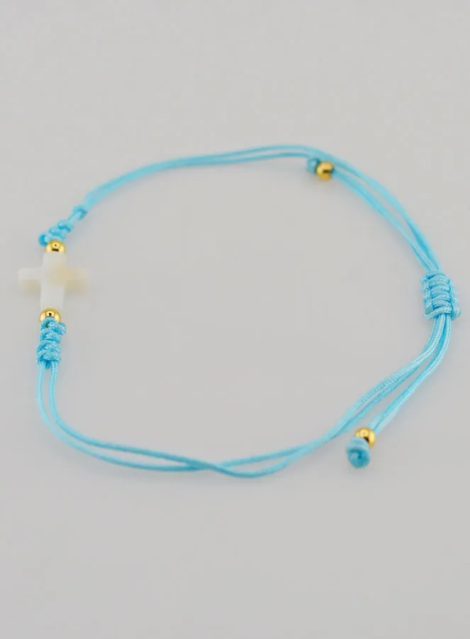 Armband met Kruis - Blauw (pic 2)