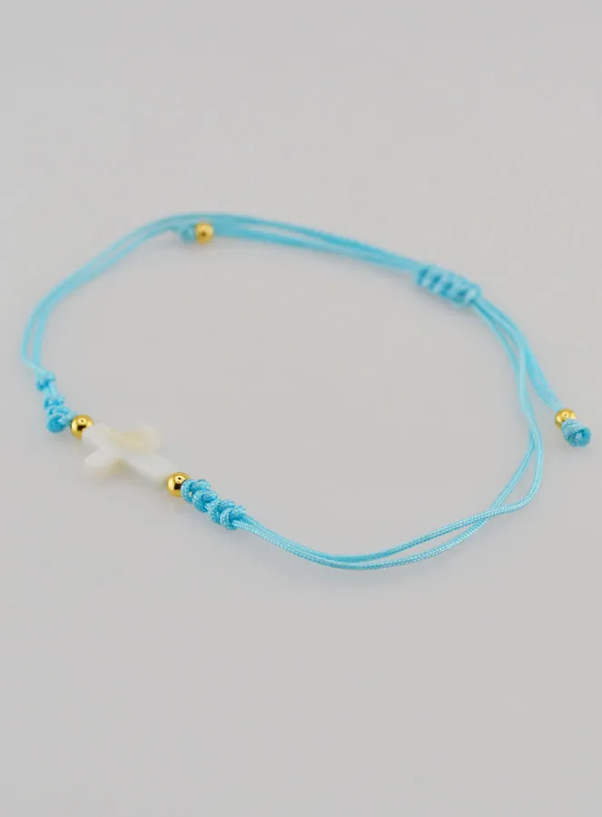 Armband met Kruis - Blauw (pic 3)