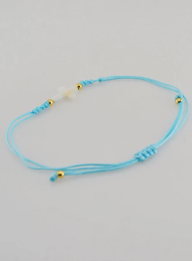 Armband met Kruis - Blauw (pic 4)