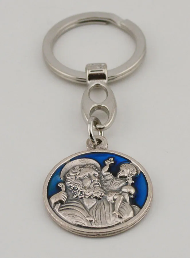 Sleutelhanger met Emaille Sint Christoffel (pic 2)