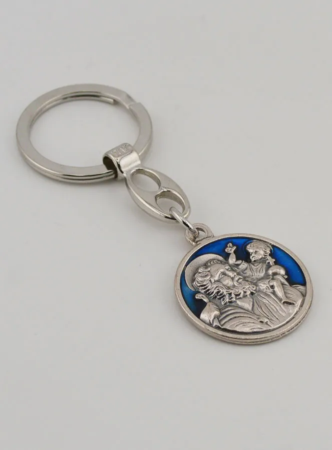 Sleutelhanger met Emaille Sint Christoffel (pic 3)