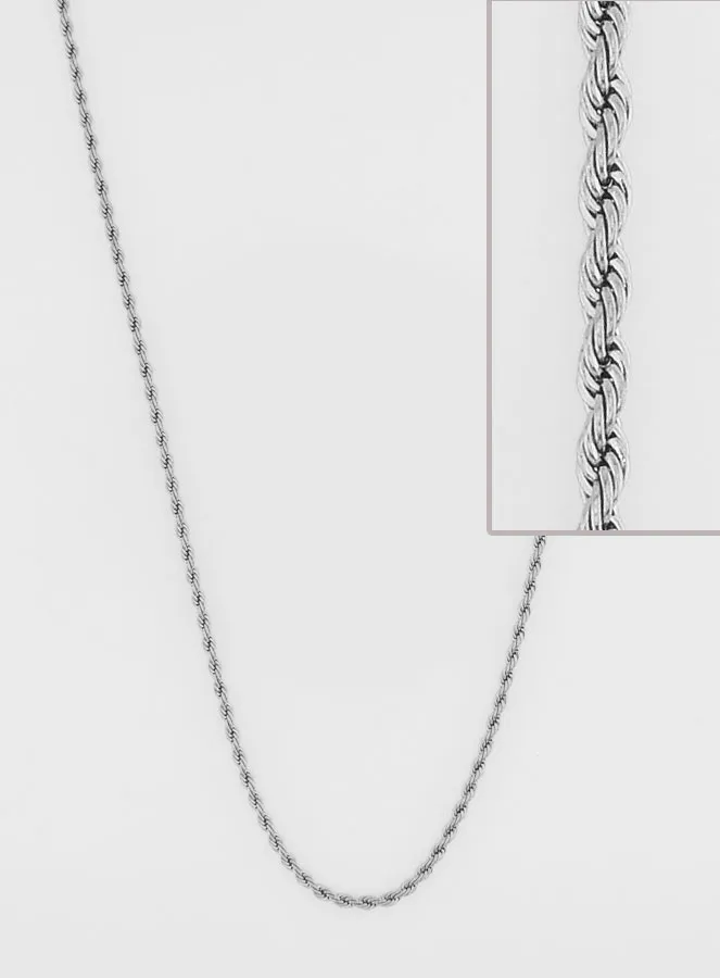 Roestvrijstalen Ketting met Gedraaide Schakels - 50cm (pic 1)