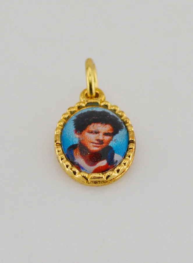 Medaillon met Gedraaide Rand 15mm - Heilige Carlo Acutis (pic 2)