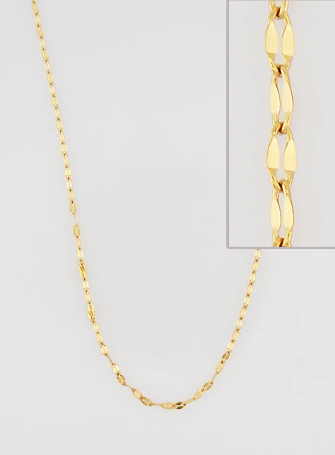 Goudkleurige Ketting met Sequin Schakel - 50cm (pic 1)