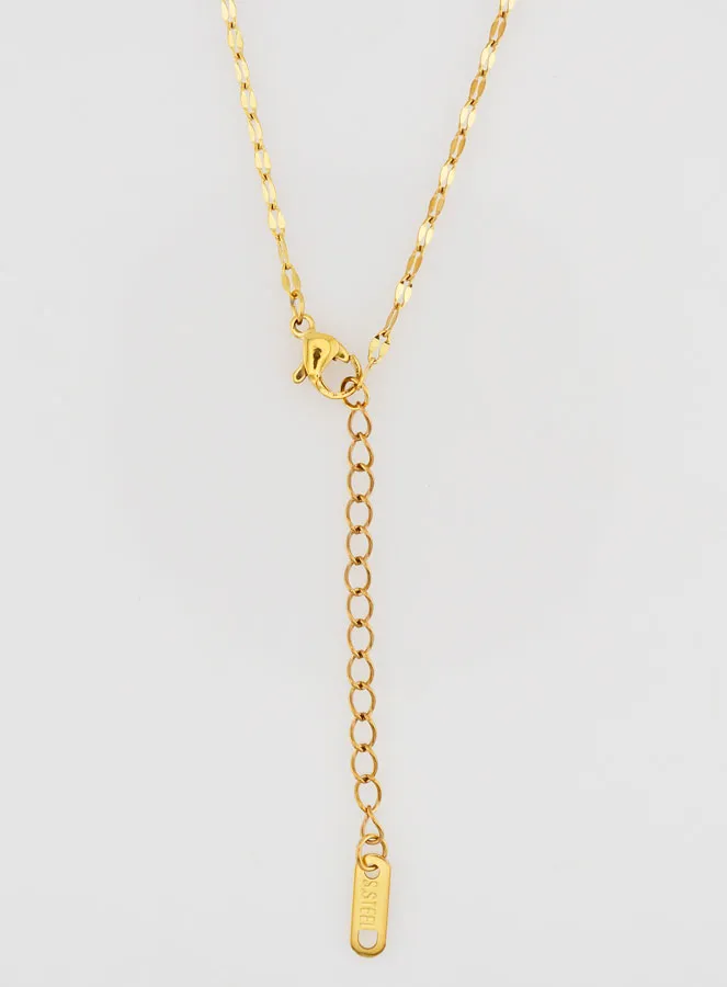 Goudkleurige Ketting met Sequin Schakel - 50cm (pic 2)