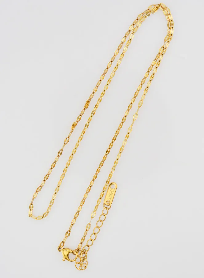 Goudkleurige Ketting met Sequin Schakel - 50cm (pic 3)