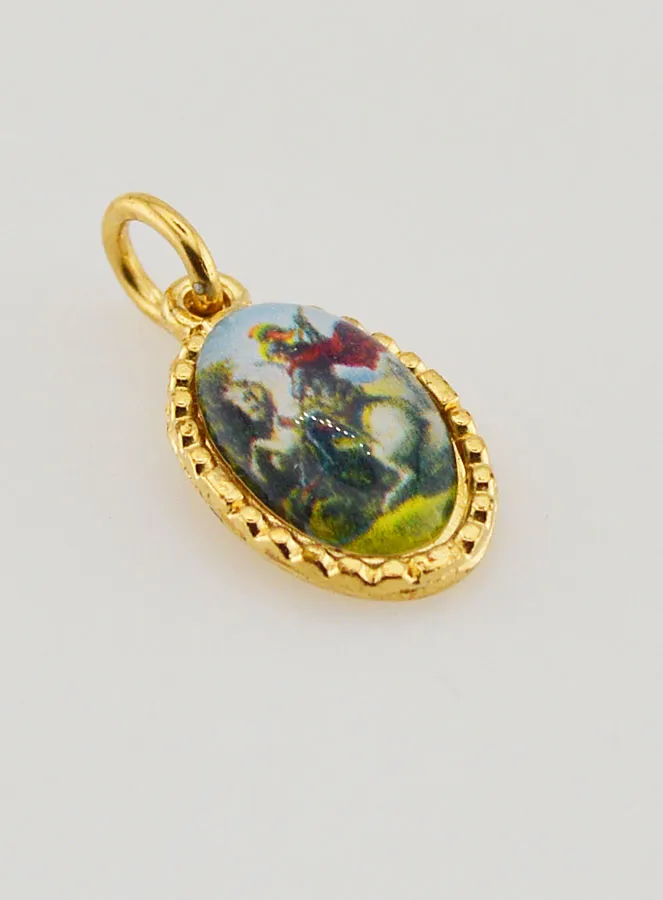 Medaillon met Gedraaide Rand 15mm – Sint Joris (pic 3)