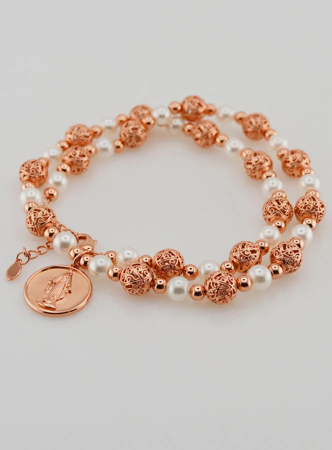 Religieus Collier met Kralen en Mariamedaille (pic 4)