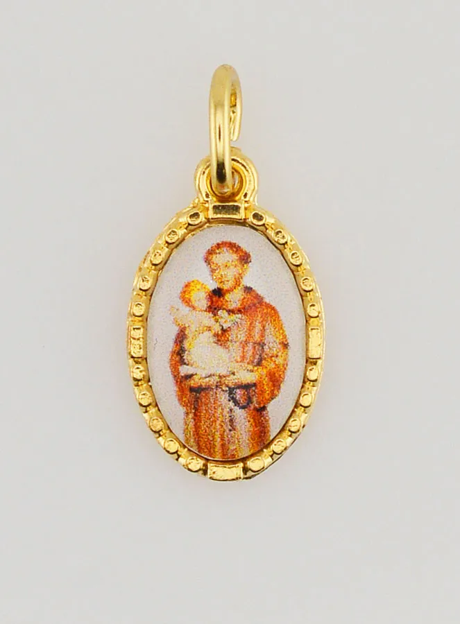 Medaillon met Gedraaide Rand 15mm - Heilige Antonius (pic 1)