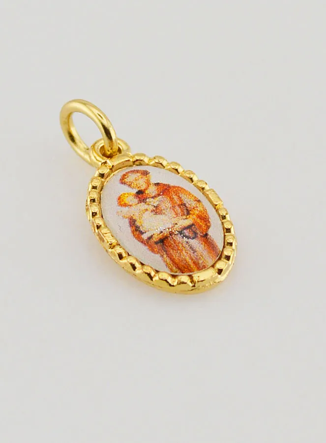 Medaillon met Gedraaide Rand 15mm - Heilige Antonius (pic 3)