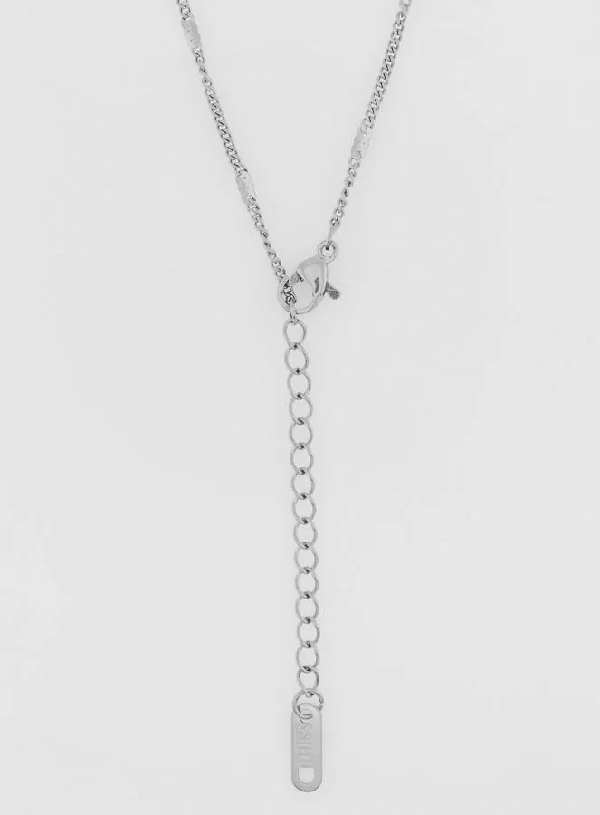 Zilverkleurige Halsketting met Fantasie-Schakels - 60cm (pic 2)